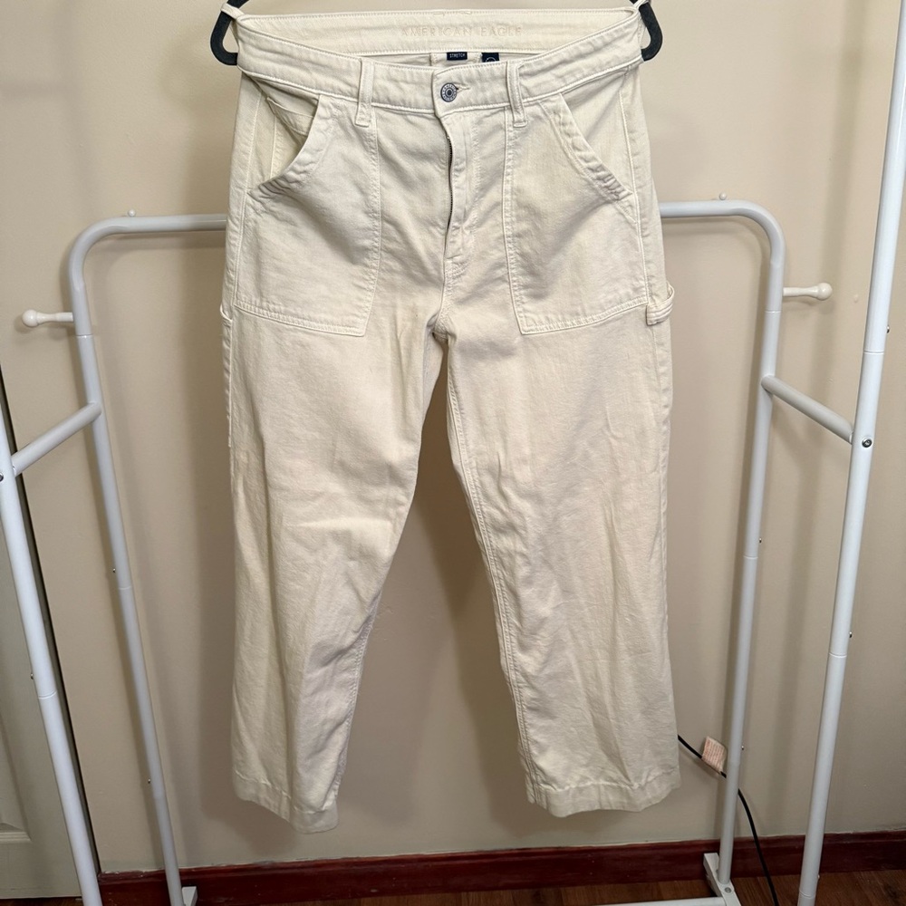 Cream Cargo Pants